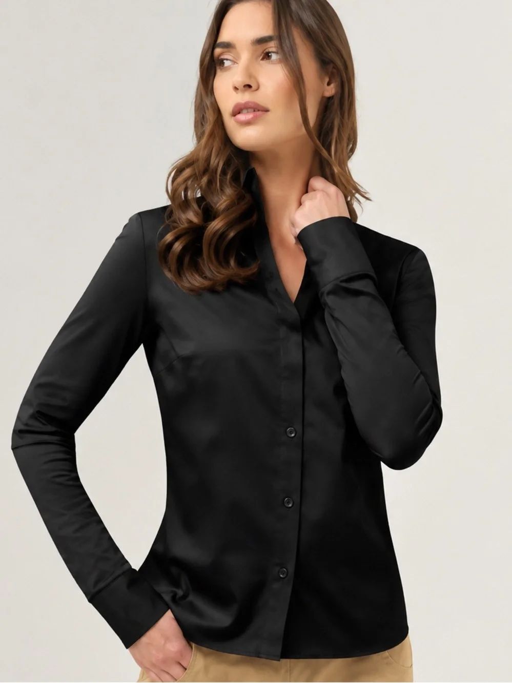 ✨ Anatomie Black Performance Travel Button-Up Shirt ✨